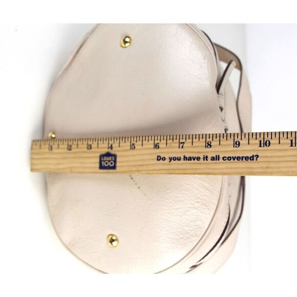 Michael Kors BEIGE GENUINE LEATHER LRG X-BODY SHOULDER BAG SATCHEL HANDBAG PURSE - Picture 11 of 15